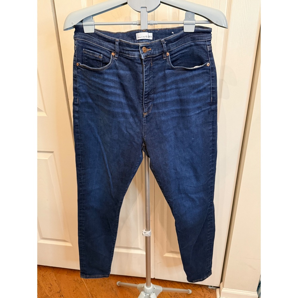 LOFT‎ The Jegging Dark Wash High Rise Skinny Jeans Women Size 14 32